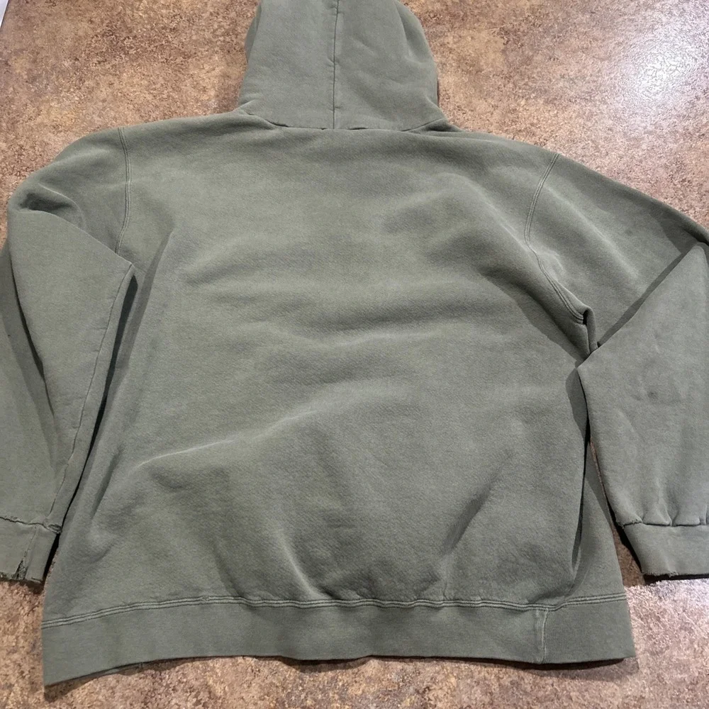Vintage Rare Nike Center Swoosh Distressed Green Hoodie Travis Scott XL 90s
